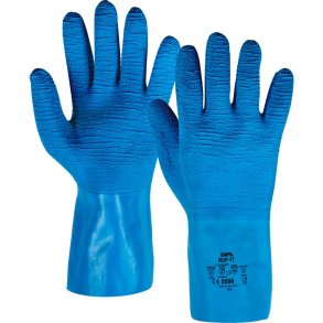 Latexhandske, DPL Ruf-it, 8,5/M, bl�, latex, varmeresistent