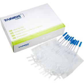 Urinpose, benpose, Taining, 10cm, 600 ml, etkammer, CV/NRV, nattilkobling, CI