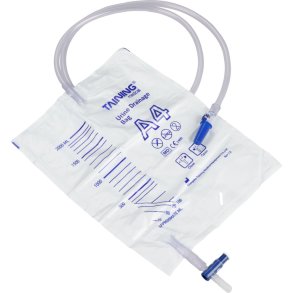 Urinpose, sengepose, Taining, 120cm, 2000 ml, etkammer, CV/NRV, n�lefrit pr�veudtag, steril *Denne vare tages ikke retur*