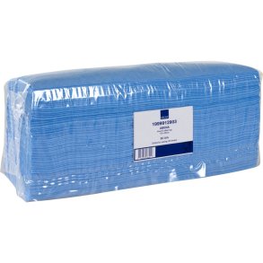 Industriaft�rring, ABENA, 1-lags, interfold, 42x38cm, bl�, polyester/viskose