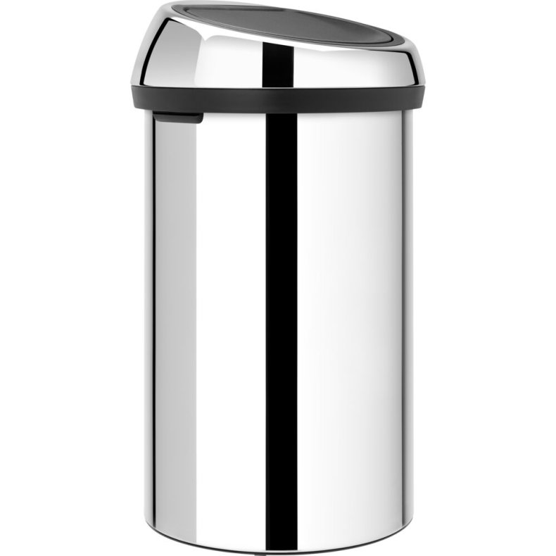 Affaldsspand, Brabantia Touch bin, st�l blank, rustfrit st�l, 60 l, med soft close l�g *Denne vare tages ikke retur*