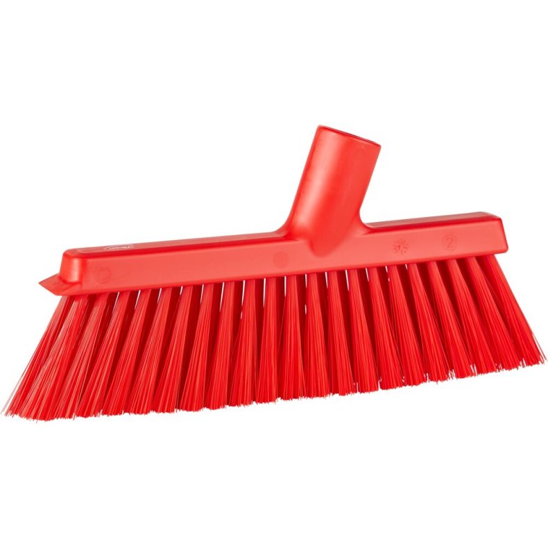 Fejekost, Vikan, r�d, polyester/PP/rustfrit st�l, 25 cm, medium *Denne vare tages ikke retur*