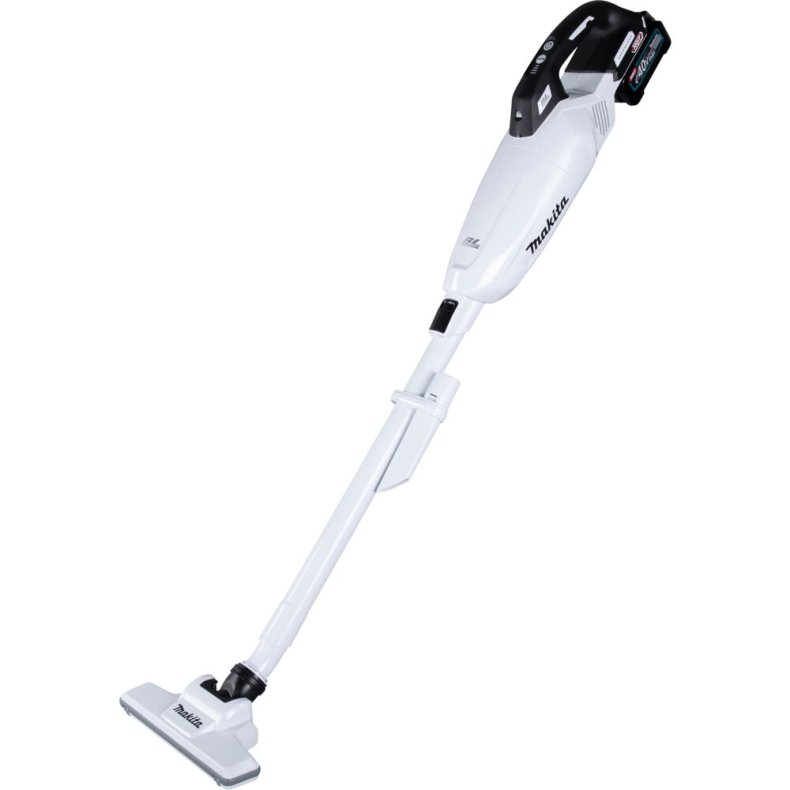 St�vsuger, Makita XGT, 40V, Lithium-Ion, hvid, 1-rums, 0,7 l, HEPA, inkl. batteri & lader *Denne vare tages ikke retur*