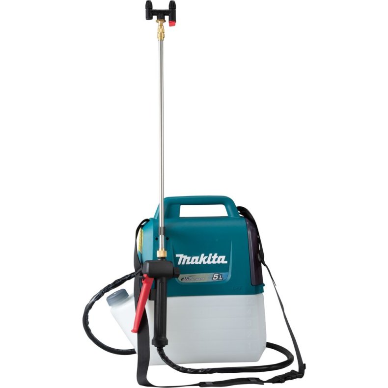 Rygspr�jte, Makita LXT, 18V, bl�, 1-rums, 5 l, justerbare dyser *Denne vare tages ikke retur*