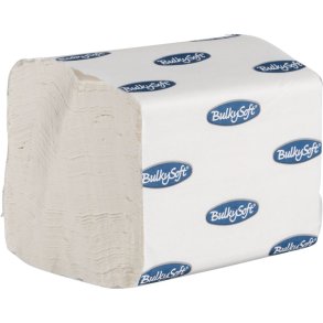 Toiletpapir, Bulkysoft, 2-lags, 19x11cm, hvid, nyfiber, i ark