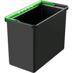 Inventarspand, Nordic Recycle Trolley 2.0, 30,1x16x23,7cm, sort, genanvendt plast, 7 l, med gr�n hank