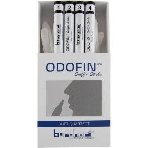 Lugtetest, Odofin, tr�ningss�t med 4 pinde, citron, eukalyptus, rose og nelliker *Denne vare tages ikke retur*