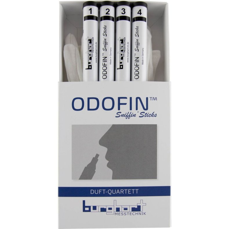 Lugtetest, Odofin, tr�ningss�t med 4 pinde, citron, eukalyptus, rose og nelliker *Denne vare tages ikke retur*