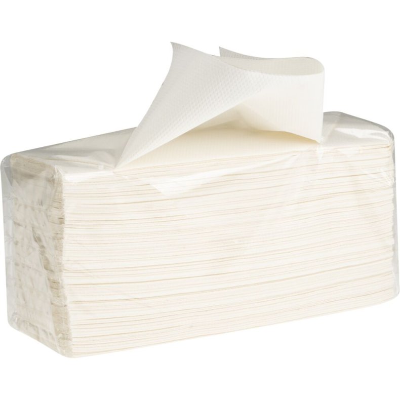H�ndkl�deark, ABENA Care-Ness Excellent, 2-lags, Z-fold, 23x21cm, 8 cm, hvid, nyfiber, Easy-pac
