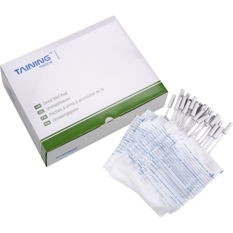 Urinpose, sengepose, Taining, 10cm, 1500 ml, etkammer, NRV/U.BO