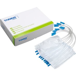 Urinpose, benpose, Taining, 35cm, 600 ml, etkammer, PP/NRV