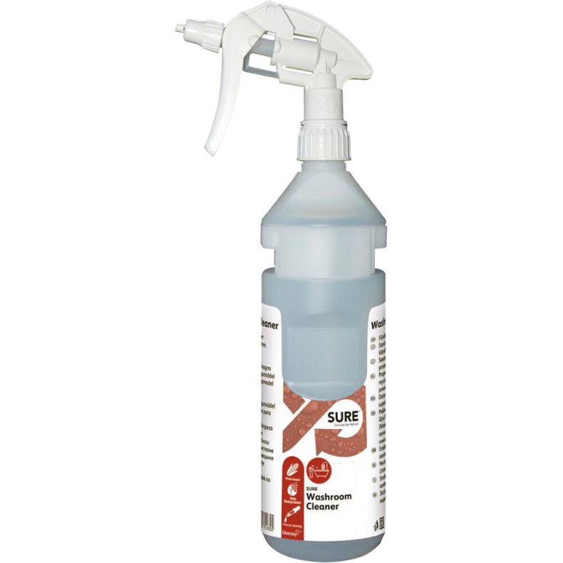 Bruseflaske, Diversey, 750 ml, til Sure Washroom Cleaner, hvidt brusehoved