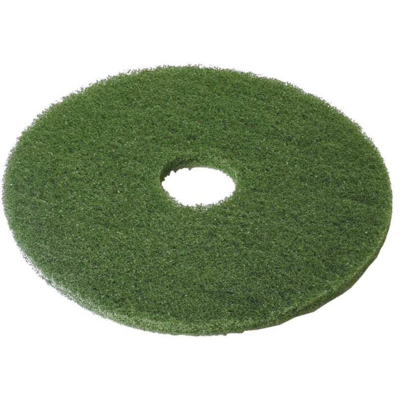 Gulvrondel, 9", �229mm, gr�n, genanvendt PET fiber, til grovere reng�ring