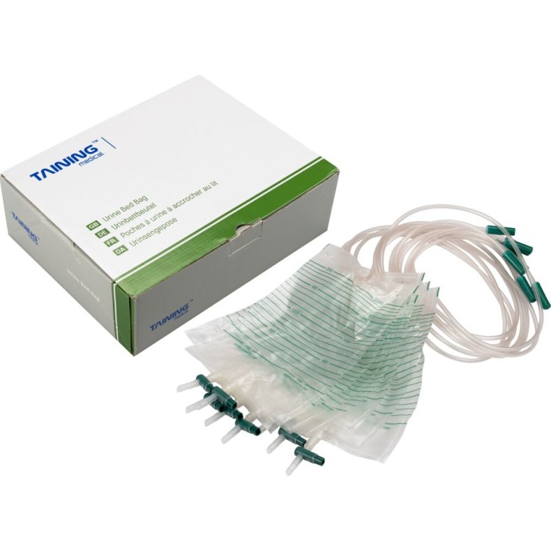 Urinpose, sengepose, Taining, 110cm, 2000 ml, etkammer, CV/NRV