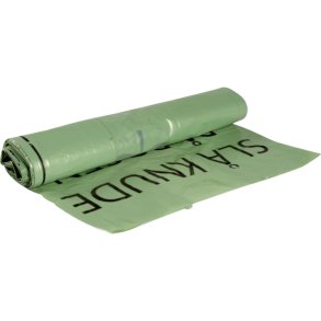 Madaffaldspose, C-fold, 20 l, transparent gr�n, LDPE/genanvendt, 40x50cm