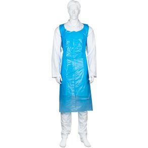 Engangsforkl�de, ABENA, 140x85cm, 35 micron, bl�, LDPE, p� blok, usteril, engangs