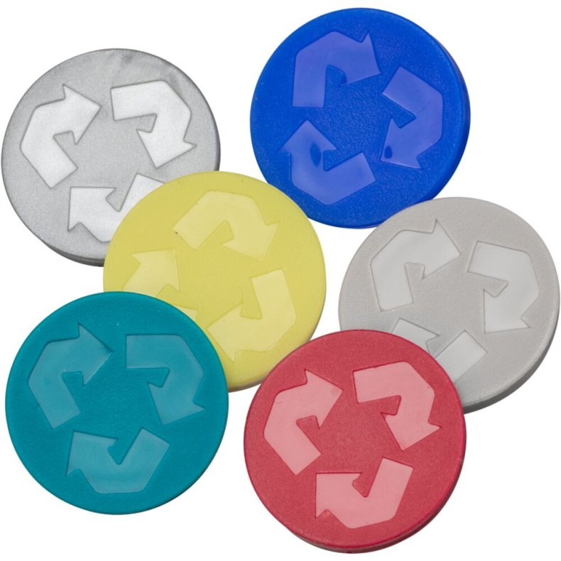Farvekodningss�t, Aved�re, PP, til affaldsspand, genanvendt plast