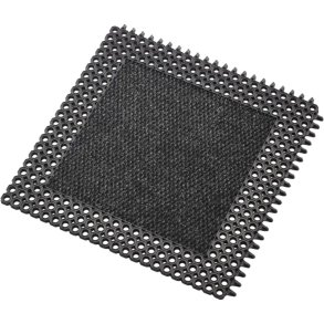 Modulm�tte, 50x50x1,2cm, sort, gummi, med skrabeindl�g *Denne vare tages ikke retur*