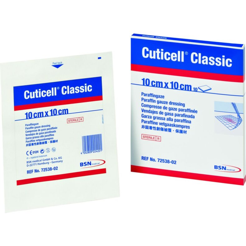 S�rkontaktlag, Cuticell Classic, 10x10cm, steril *Denne vare tages ikke retur*