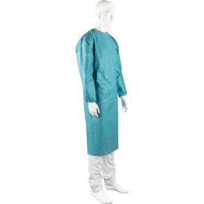 Operationskittel, ABENA Protectus, XXL, 160cm, �184cm, gr�n, SMMSS, HP, uden h�ndkl�der, steril, engangs *Denne vare tages ikke retur*