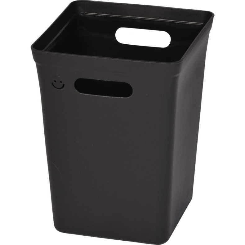 Affaldsspand, Aved�re, sort, plast/genanvendt, 15 l, genanvendt plast