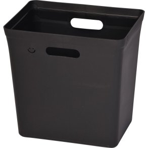 Affaldsspand, Aved�re, sort, plast/genanvendt, 20 l, genanvendt plast