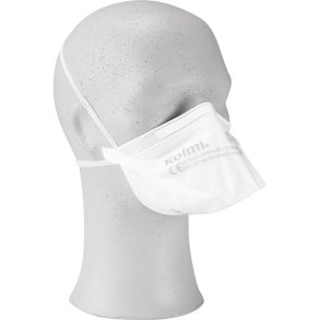 �ndedr�tsv�rn, Kolmi, One size, hvid, jern/PP, Fold-Flat, FFP3 NR D, Type IIR, uden ventil, engangs