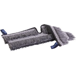 Moppe, Vileda Swep Duo r-MicroTech Pro, gr�, polyester/PP, 50 cm, med lommer, 60% genanvendt plast