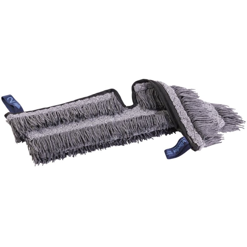 Moppe, Vileda Swep Duo r-MicroTech Pro, gr�, polyester/PP, 50 cm, med lommer, 60% genanvendt plast