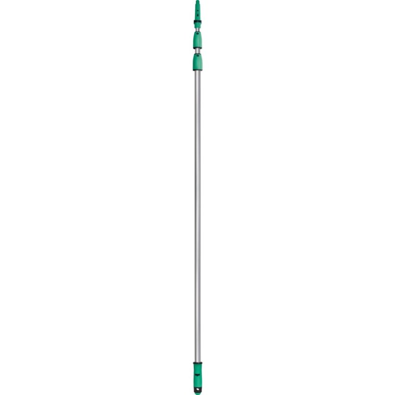 Teleskopskaft med gevind og klik, Unger OptiLoc, �5cm, gr�n, aluminium/plast, 310-600 cm