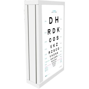 Synspr�vetavle, 39x62cm, 6 meter Optician A, bogstavtavle til kabinet *Denne vare tages ikke retur*