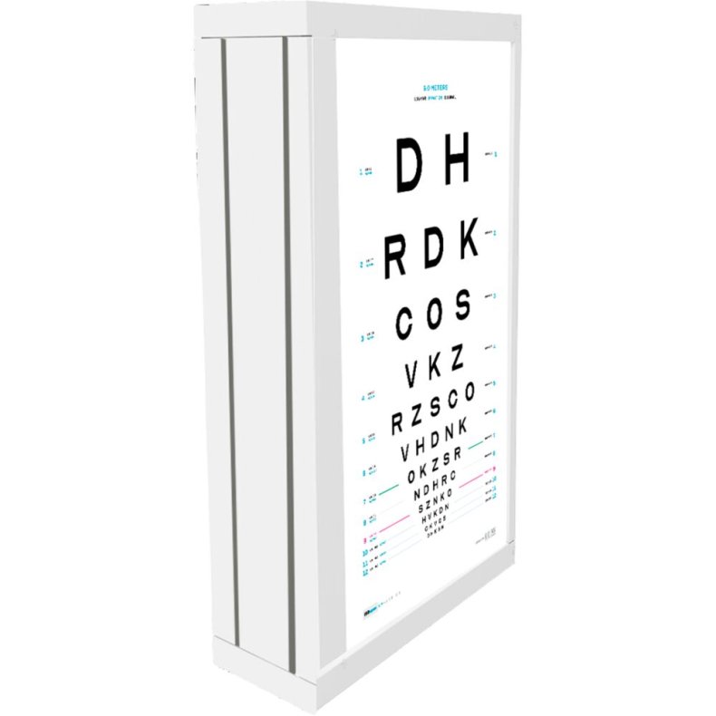Synspr�vetavle, 39x62cm, 6 meter Optician A, bogstavtavle til kabinet *Denne vare tages ikke retur*