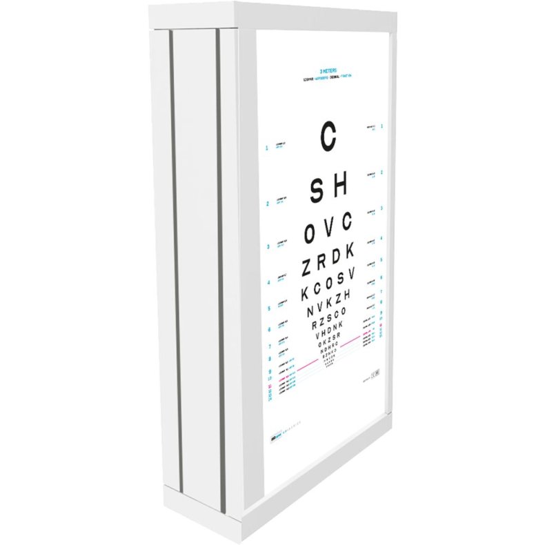 Synspr�vetavle, 39x62cm, 3 meter, Optician A, bogstavtavle til kabinet *Denne vare tages ikke retur*