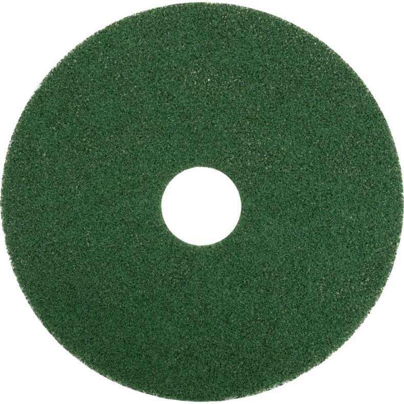 Gulvrondel, 16", �406mm, gr�n, genanvendt PET fiber, til grovere reng�ring *Denne vare tages ikke retur*