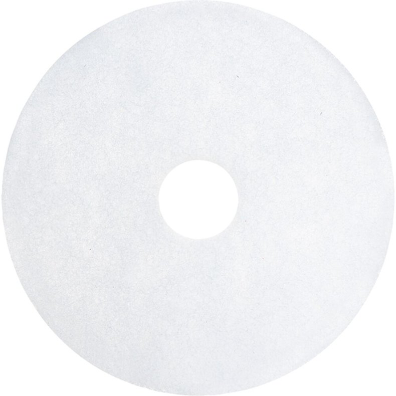 Gulvrondel, 16", �406mm, hvid, genanvendt PET fiber, til polering *Denne vare tages ikke retur*