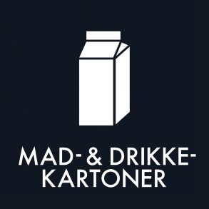 Piktogram, 12x12cm, sort, folie, til mad- og drikkekartoner, selvkl�bende
