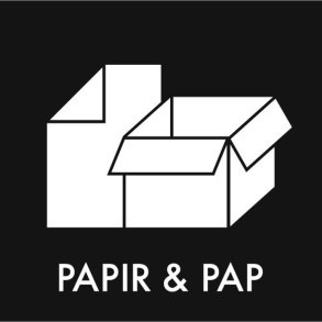 Piktogram, 12x12cm, sort, folie, til papir & pap, selvkl�bende