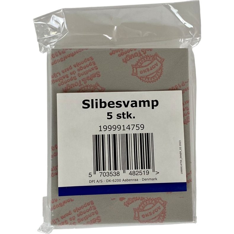 Slibesvamp, 13,7x11x0,5cm, gr�, fin slibeeffekt, korn 280