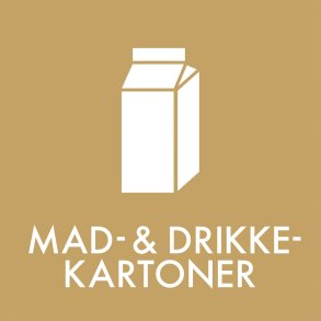 Piktogram, 6x6cm, brun, folie, til mad- og drikkekartoner, selvkl�bende