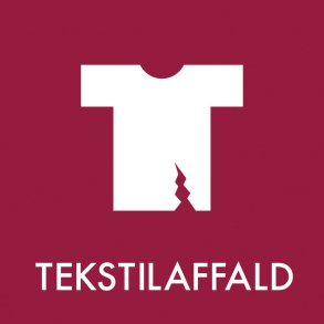Piktogram, 6x6cm, bordeaux, folie, til tekstilaffald, selvkl�bende