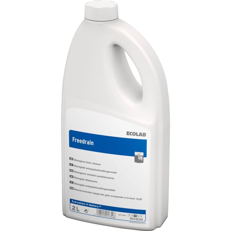Afl�bsrens, Ecolab Freedrain, 2 l, biologisk, med farve og parfume *Denne vare tages ikke retur*