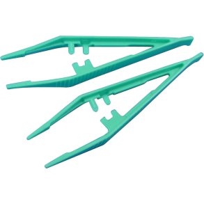 Pincet, 12,7cm, gr�n, PS, med styrestifter, steril, engangs *Denne vare tages ikke retur*