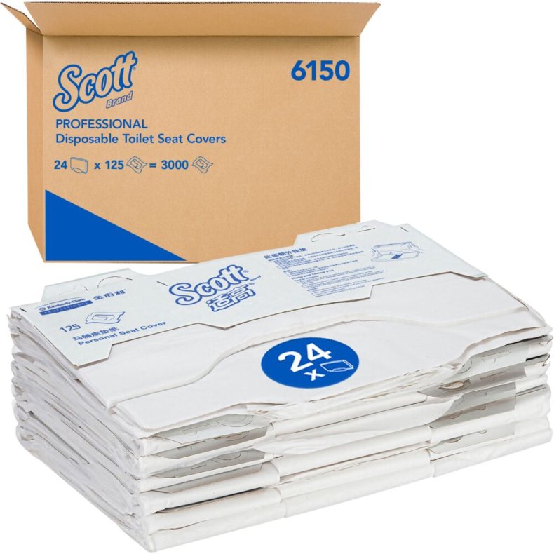 Toilets�depapir, Kimberly-Clark, 1-lags, 40x38cm, hvid, nyfiber *Denne vare tages ikke retur*