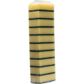 Skuresvamp, 9x5,5x2,8cm, gr�n, polyester/polyether, grov skureeffekt
