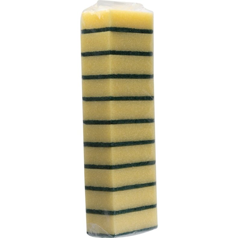 Skuresvamp, 9x5,5x2,8cm, gr�n, polyester/polyether, grov skureeffekt