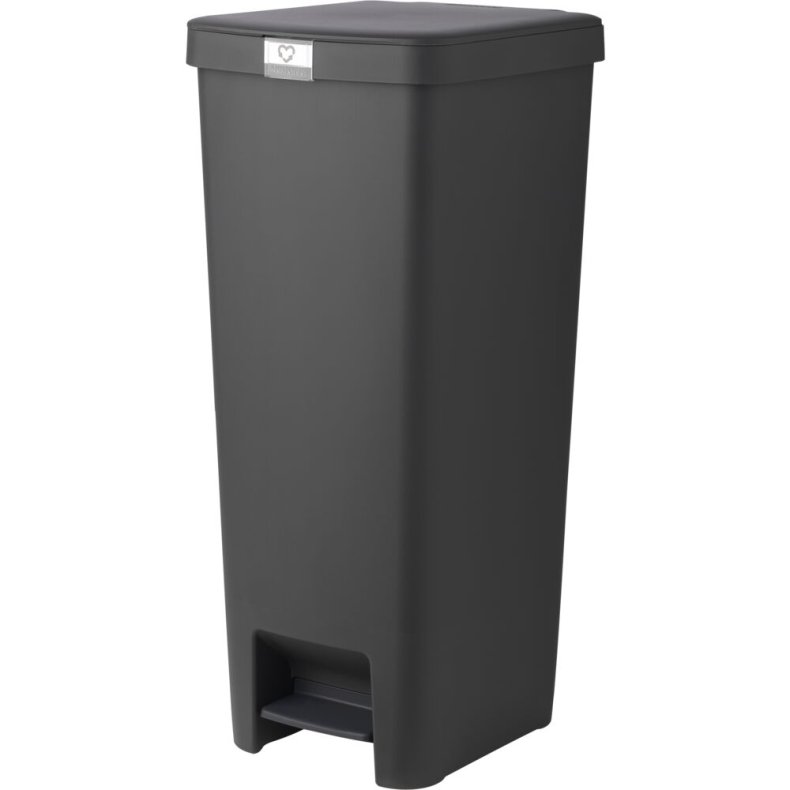 Pedalspand, Brabantia StepUp, m�rkegr�, genanvendt plast, 40 l, med soft close l�g *Denne vare tages ikke retur*