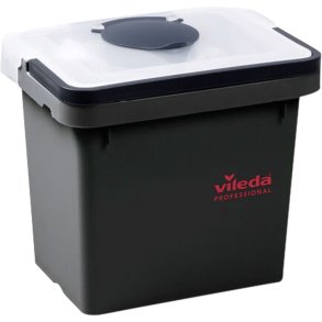 Dispenser, Vileda SafePlus Maxi, 244x184x213mm, m�rkegr�, PP/silikone, med l�g *Denne vare tages ikke retur*