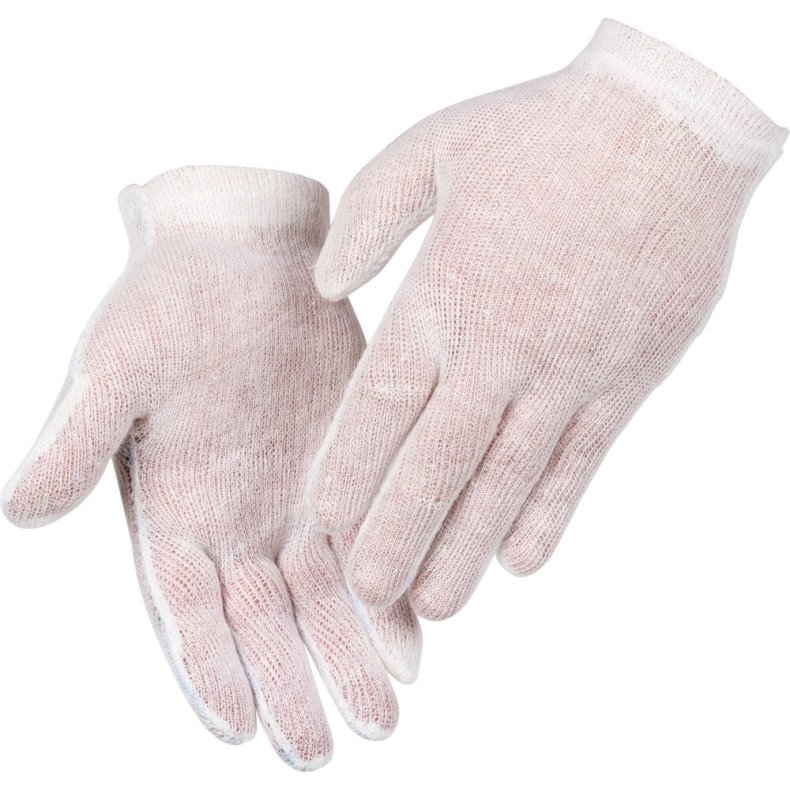 Tekstil handske, ABENA, 7, nature, bomuld/polyester, interlock