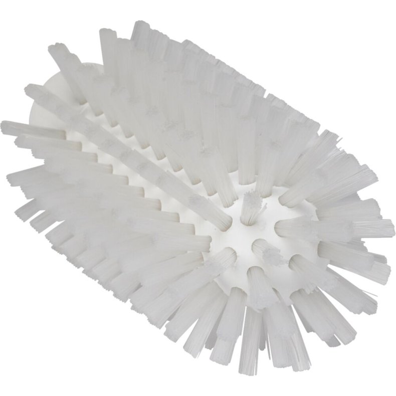 R�rb�rstehoved, Vikan, 14,5cm, �6,3cm, hvid, polyester/PP/rustfrit st�l, stiv *Denne vare tages ikke retur*