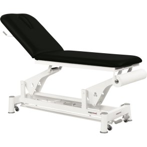 Unders�gelsesleje, Ecopostural, 188x62cm, sort, 2-delt, elektrisk inkl. papirulleholder og taburet, max 175 kg. *Denne vare tages ikke retur*